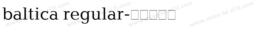 baltica regular字体转换
